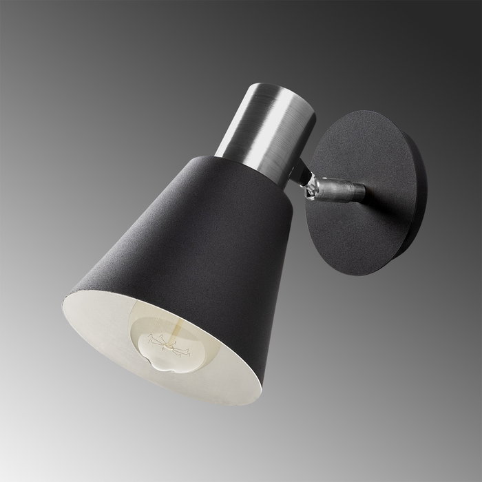 Opviq Kem - 6347 Lámpara de pared Negro y Níquel